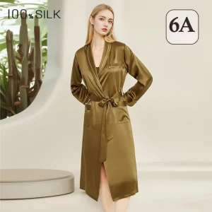 2026 New 100% Mulberry Silk Robe For Women 19 Momme Long Kimono Bathrobe Soft Nightgown Lounge Wear All Season - AliExpress Women's Sleep & Lounge