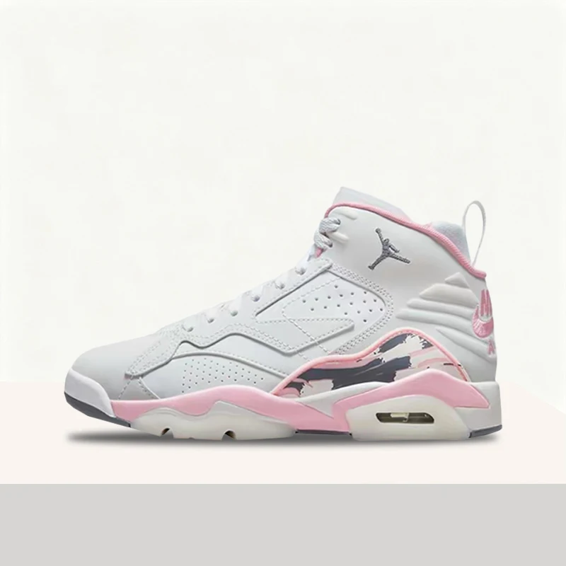 Nike Jordan Jumpman MVP Comfortable, Durable, and Breathable High-Top Retro Basketball Shoes for Women, White/Pink FB9019-106 - AliExpress Sneakers