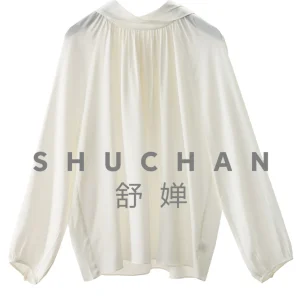 Elegant Temperament, Cabinet Commuting Elastic Double Joe Silk Streamer Collar Long-sleeved Shirt Women's 96I3 - AliExpress Shirts & Blouses