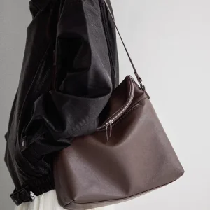 Black Fashion Simple Genuine Leather Women BagHandbag Real Leather Lady Underarm Shoulder Commuter Crossbody Bag Big - AliExpress Women's Handbags