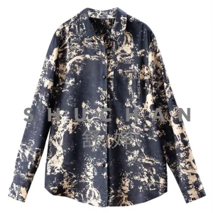 100% Natural Silk Crown Music Crepe Dill Jacquard Printed Shirt Women 32K5 Blusas Femininas Elegantes - AliExpress Shirts & Blouses