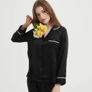 Women's Spring Summer 100% Mulberry Silk Two-Piece Pajama Set Long Sleeved Loungewear Factory Direct Batch - AliExpress Women's Sleep & Lounge