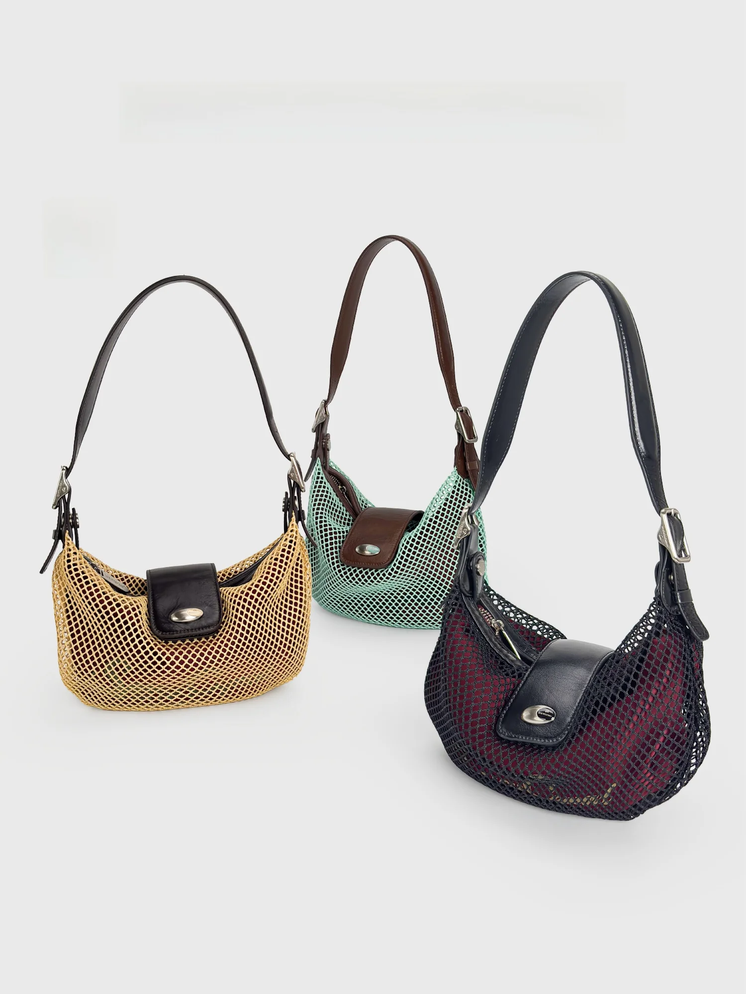 SpicyCapSoul Net Fisherman Shoulder Bag Top Layer Cowhide Crossbody Bag Women's Retro Artistic Style Summer New Handbag - AliExpress Women's Handbags