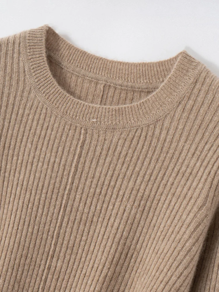 TLOML Women's 100% Cashmere Sweater O-Neck Belt Irregular Thick Pullover Autumn Winter Soft Warm Casual Cashmere Knitwear Tops - AliExpress Sweaters&Jumpers