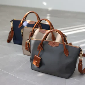Women's Crossbody Bag Female Luxury Handbag Nylon With Genuine Leather Shoulder Bag Large Capacity Tote For Work - AliExpress Women's Handbags