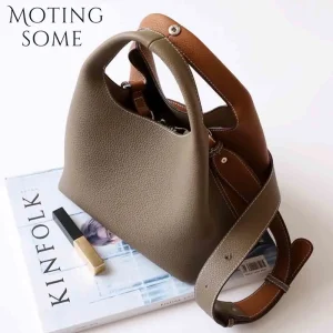 Motingsome Patchwork Style Women Bucket Bag Lychee Texture Cowhide Luxury Designer Bag High Grade Ladies Handbag 2022 New Winter - AliExpress Women's Handbags