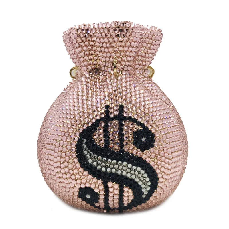 Lucky Dinner Rhinestone Clutch Bag Money Full Of Diamonds Crystal Chain Bag Women's Totes Bags Sac Femme Luxe Handbags For Woman - AliExpress Women's Handbags
