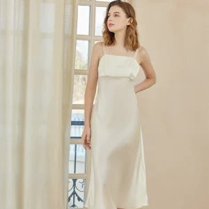 Women's Silk Sling Nightdress 100% Mulberry Silk Spaghetti Strap Sexy Bodycon Chemise Midi Dress Long Slip Nightgown Loungewear - AliExpress Women's Sleep & Lounge
