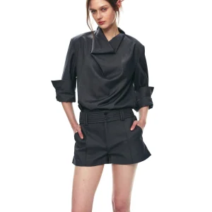 Modern Classic Long Sleeve Shirt Women's Commute Style Loose Fit Single Moment 26AW Elegant Collarless Top Ladies Fashion - AliExpress Shirts & Blouses