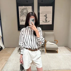 2025 Spring Autumn Women Loose Casual Tops Long Sleeve Shiny Sequin Striped Shirt - AliExpress Shirts & Blouses