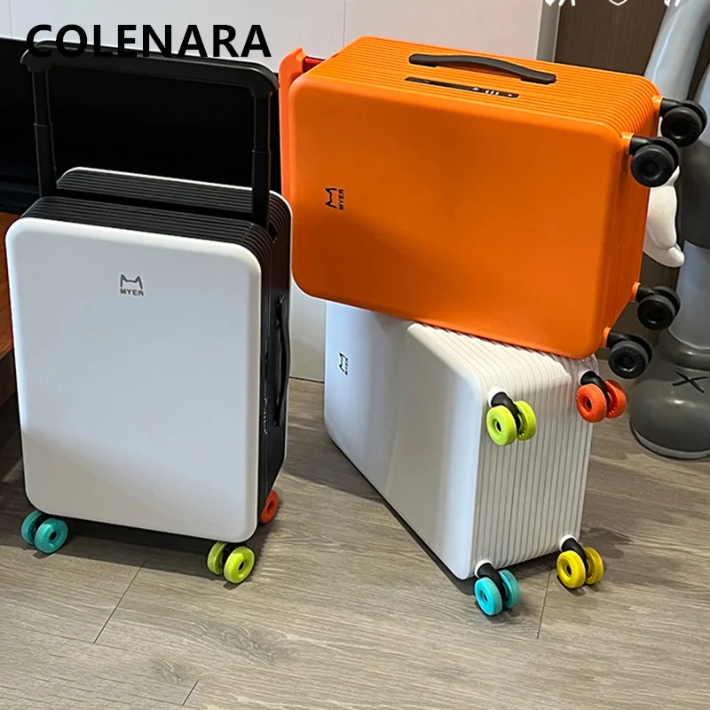 COLENARA ABS+PC Luggage 20 Inch Women's PC Boarding Case 24" Men's Password Box Trolley Style Travel Bag Rolling Suitcase - AliExpress Luggage