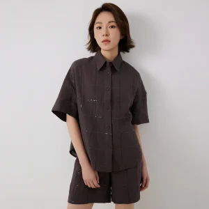 K3149L Women's 100% Linen Short-Sleeved Blouse Breathable Casual Top for Spring/Autumn Season Versatile Fashionable Design - AliExpress Shirts & Blouses