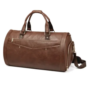 PU leather men's suit bag, business suit storage bag, folding waterproof travel bag, suit travel luggage bag, crossbody bag - AliExpress Travel Bags