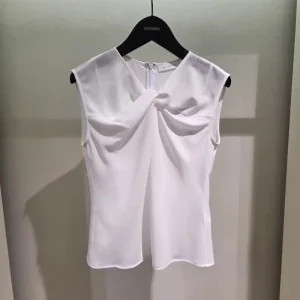 Mimifafa Summer Pure Original Acetate Fabric Design Sensation Pleated Vest Top Women's Casual Style V-neck Sleeveless Top - AliExpress Shirts & Blouses