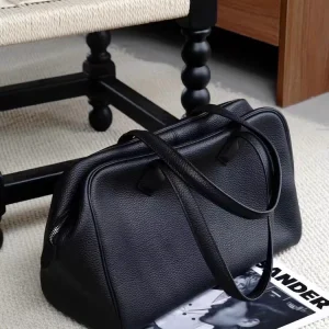 Black Fashion Unique Simple Genuine Leather Women BagHandbag Big Real Leather Tote Underarm Shoulder Commuter Bag - AliExpress Women's Handbags