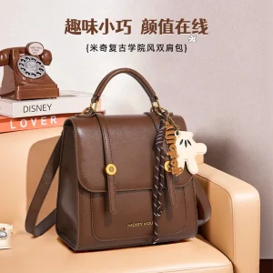 Genuine Disney Purses And Handbags Original Case Mickey Retro College Style Backpack Ladies Large Capacity Versatile Travel Back - AliExpress Women's Handbags