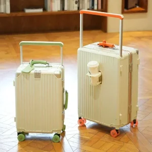 BunnyFly Travel Suitcase Aluminum Frame Trolley Case Men 20 Inch Carry On Luggage Women Wide Handle Travel Suitcase - AliExpress Luggage