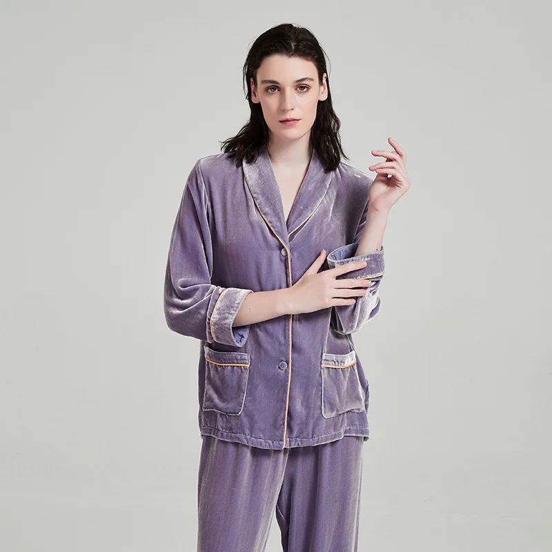 Silk Velvet Pajama Set Women Autumn Winter Long Sleeve Pants Thickened Casual Homewear 2 Piece XL Size Cozy Comfort Elegant - AliExpress Women's Sleep & Lounge