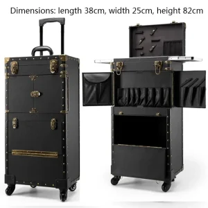 Cosmetic Case Rolling Luxury Luggage Case Stylist Retro Beauty Tattoo Folding Trolley Women Big Capacity Suitcase Makeup Bag - AliExpress Luggage