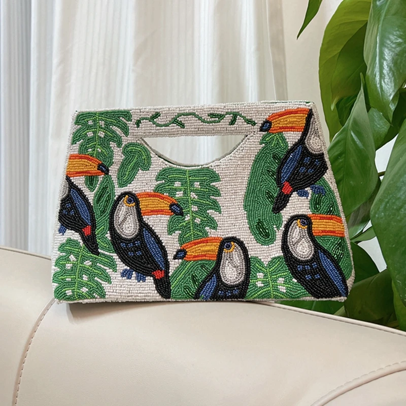 DOYUTIG Brand Women's Indian Beaded Handbag Retro Handmade Totes Lady Embroidery Bead Evening Party Bags N028 - AliExpress Women's Handbags