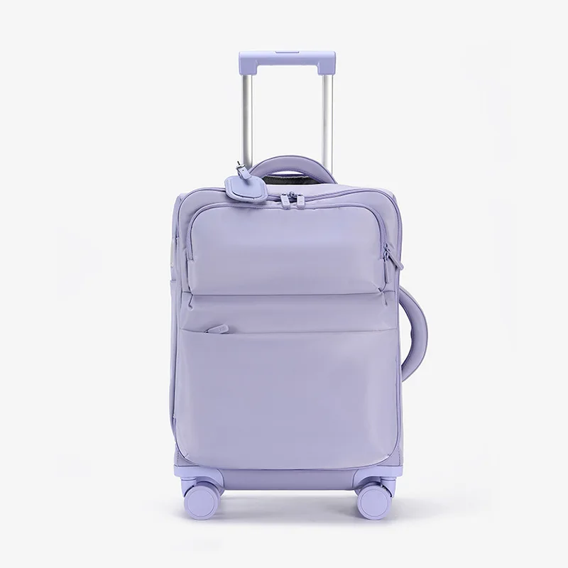 Women's carry-on luggage, 20-inch ultra-light cloth suitcase with password lock, trolley case, travel case - AliExpress Luggage