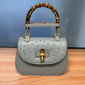 New South African Ostrich Fashion Trend Bamboo Hundred Shoulder Genuine Leather Suede Handbag Crossbody Bags Female Women's Bags - AliExpress Women's Handbags