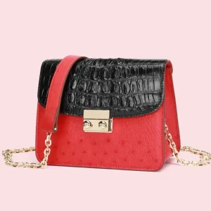 dae New crocodile skin and Sostrich skin Female bag Small square bag with one shoulder Cross women chain bag - AliExpress Women's Handbags