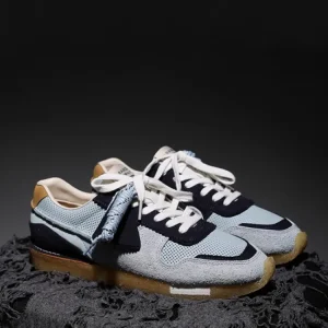 New Men Womens Genuine Leather Breathable Lace Up Splicing Suede Shoes Antiskid Gym Fitness Training Skateboard Sneakers Jogging - AliExpress Sneakers