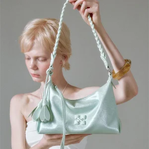 JACD Mint Green Underarm Bag Women's New Summer Crossbody Bag Birthday Gift Soft Double Strap Zipper Closure Soft Leather - AliExpress Women's Handbags