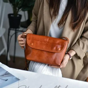 outdoor daily travel handmade vegetable tanned cowhide women's shoulder bag casual vintage genuine leather crossbody bag - AliExpress Women's Handbags