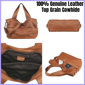 100% Genuine Leather Tote Bag for Women, Large Capacity Shoulder Bag Casual Ladies Handbag Messenger Purse - AliExpress Women's Handbags