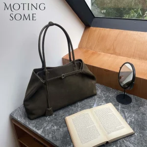Motingsome Oversized Natural Suede Leather Bags Woman Big Tote Luxury Designer Bag Casual Tote Handbag Shoulder Daily Purse 2025 - AliExpress Women's Handbags