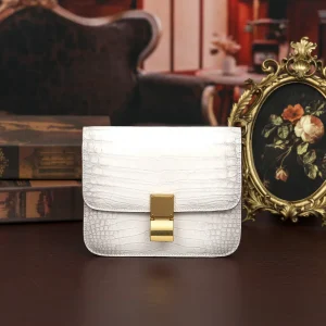 2025 New Designer Crocodile Leather Women Shoulder Bag Fashion Genuine Leather Lady Bag High Grade Square Shoulder Bag 45 - AliExpress Women's Handbags