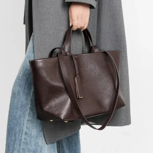 2025 New Genuine Women's Underarm Single Shoulder Cowhide Tote Niche Crossbody Soft Leather Large Capacity Bag Top-handle Bags - AliExpress Women's Handbags