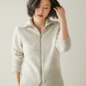 New Chic Women 100% Cashmere Sweater Zipper Cardigan Turtleneck Long Sleeve Sweater Coat Autumn Winter Cashmere Knitwear Tops - AliExpress Sweaters&Jumpers