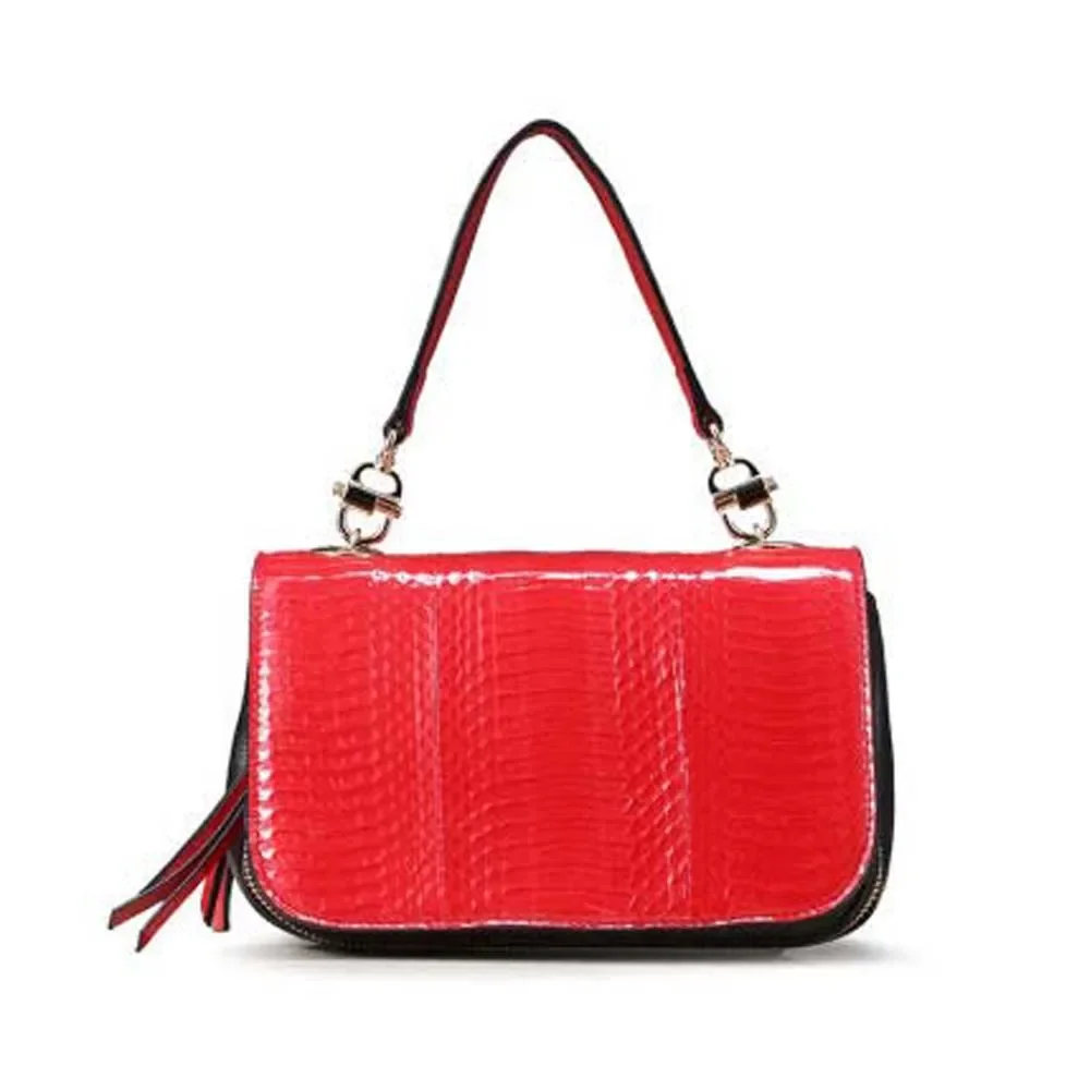 ledai python leather Female bag new fashion Snake skin Single shoulder bag women handbag red Snake skin women bag - AliExpress Women's Handbags