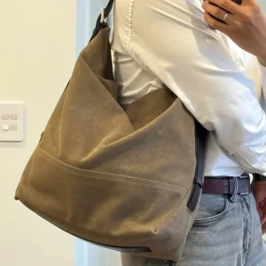 Luxury Brand Vintage Canvas Belted Tote Bag Adjustable Leather Strap Large Crossbody Shoulder Bag Women Daily Casual Handbags - AliExpress Women's Handbags