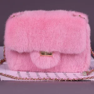 Pure Mink Hair Fashion Women's Luxury And High-end Cute Crossbody Bags Lady Soft Shoulder Bag High-end Shopper Totes - AliExpress Women's Handbags