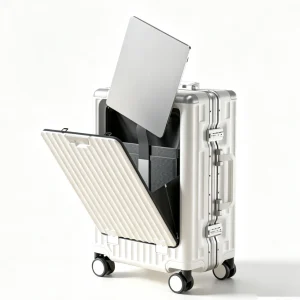 Front Opening Rolling Luggage with Aluminum Frame TSA Lock 20/24/26inch Women Suitcase Hard Shell PC Material Men Business Trip - AliExpress Luggage