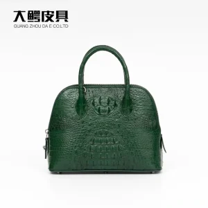 2024 Large Crocodile Leather Women's Bag Fashion Bowling Lady Handbag Genuine Leather Shuolder Crossbody Bag Travel Shell Bag 45 - AliExpress Women's Handbags