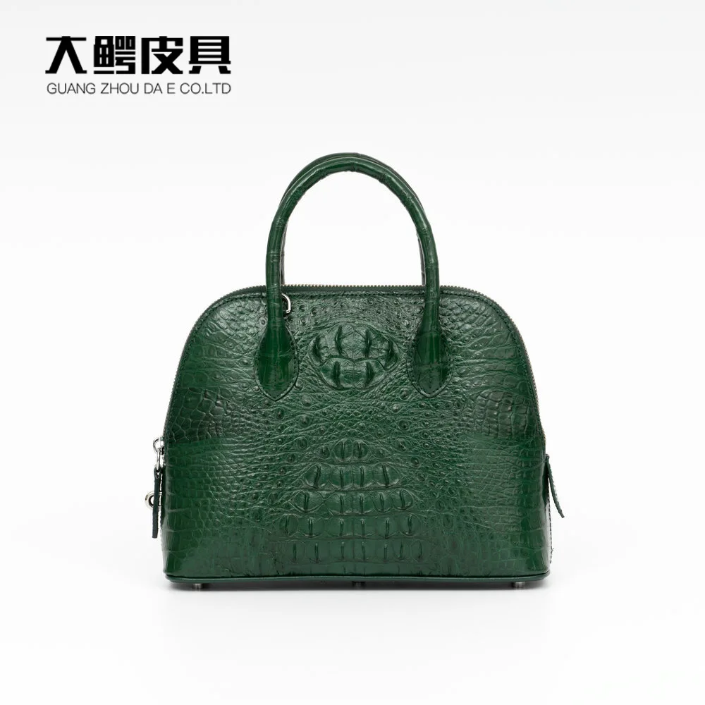 2024 Large Crocodile Leather Women's Bag Fashion Bowling Lady Handbag Genuine Leather Shuolder Crossbody Bag Travel Shell Bag 45 - AliExpress Women's Handbags