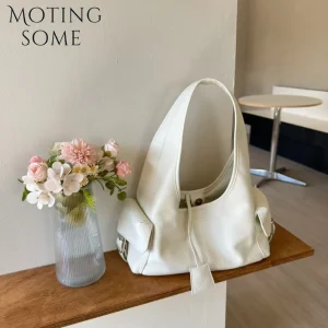 MOTINGSOME Full Grain Soft Leather Bags Woman Summer Beige Handbag Casual Style Handbags and Purse Shoulder Underarm Bag 2026 - AliExpress Women's Handbags