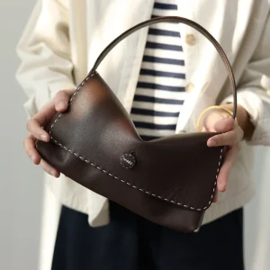 Colorful Genuine Leather Handbag For Women Luxury Light Weight Small Bags With Hand-sew Element Soft Hand Bag - AliExpress Women's Handbags