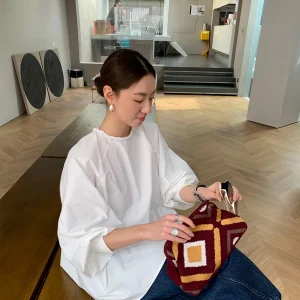 Gakee Official White Lace Collar Long Sve irt Women's Autumn New Design Sensation Elegance Blouse French Sle Loose Fit - AliExpress Shirts & Blouses