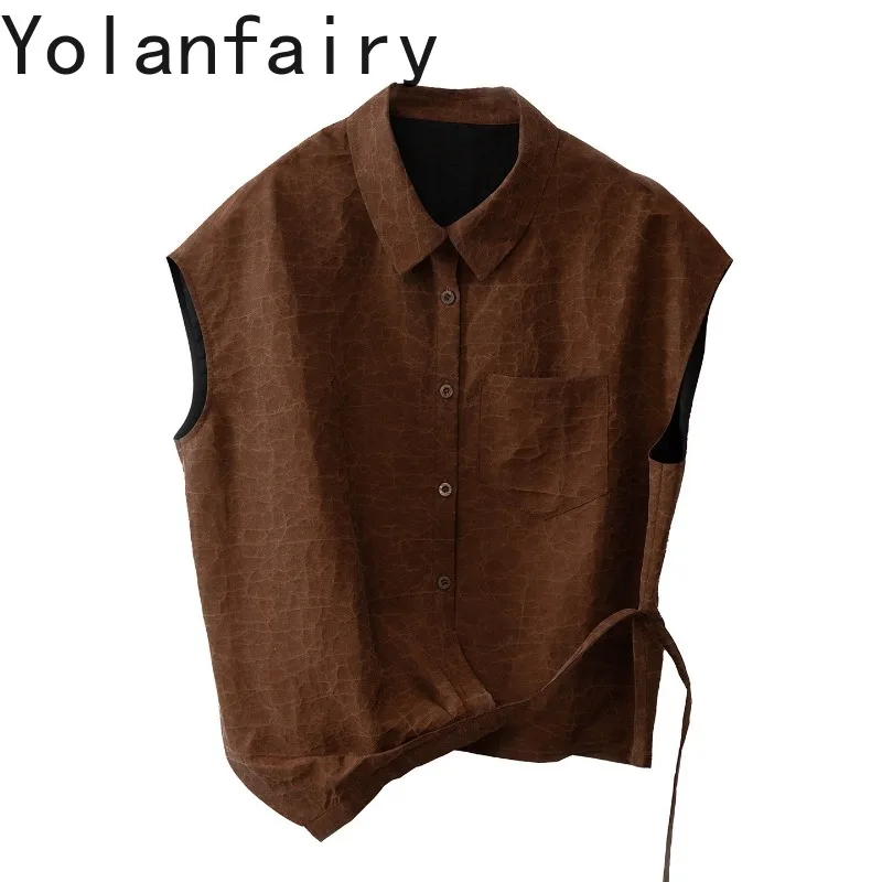 YOLANFAIRY 100% Mulberry Silk Shirt for Women Elegant Summer Blouse Tortoise Crack Gambiered Silk Drop Shoulder Short Sleeve Top - AliExpress Shirts & Blouses