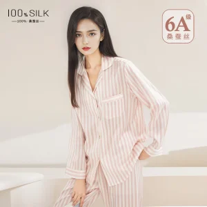 Women 100% Heavy Mulberry Silk Striped Pajama Set 2026 Summer Thin Cool Luxury Home Loungewear Wearable Outside - AliExpress Women's Sleep & Lounge