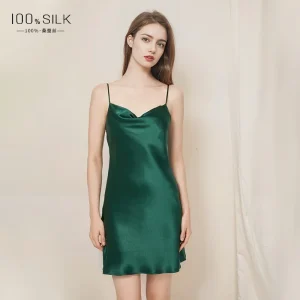 Women 100% Mulberry Silk Slip Nightdress Draped Cowl Neck Sexy Mini Sling Nightgown Solid Summer Elegant Silk Sleepwear Lingerie - AliExpress Women's Sleep & Lounge