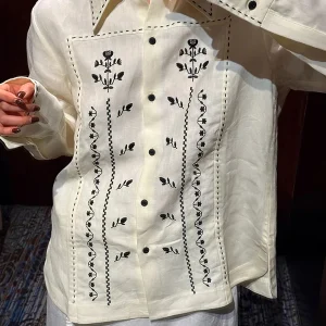 Retro Style Embroidered Print Long Sleeve Collared Shirt Women's Breathable Comfortable Linen Blend Spring Early 2026 Fashion - AliExpress Shirts & Blouses