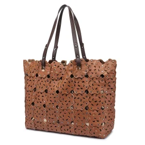 New High-end Niche Wave Hollow Carved Vegetable Basket Genuine Leather Women's Single Shoulder Crossbody Small Handheld Tote Bag - AliExpress Women's Handbags