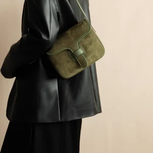 Green Fashion Simple Retro Suede Genuine Leather Women BagHandbag Nice Casual Real Leather Lady Underarm Shoulder Crossbody Bag - AliExpress Women's Handbags